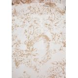 Dreimaster - A-lijnrok - Zandwit - Midi - Elegante Bloemenprints