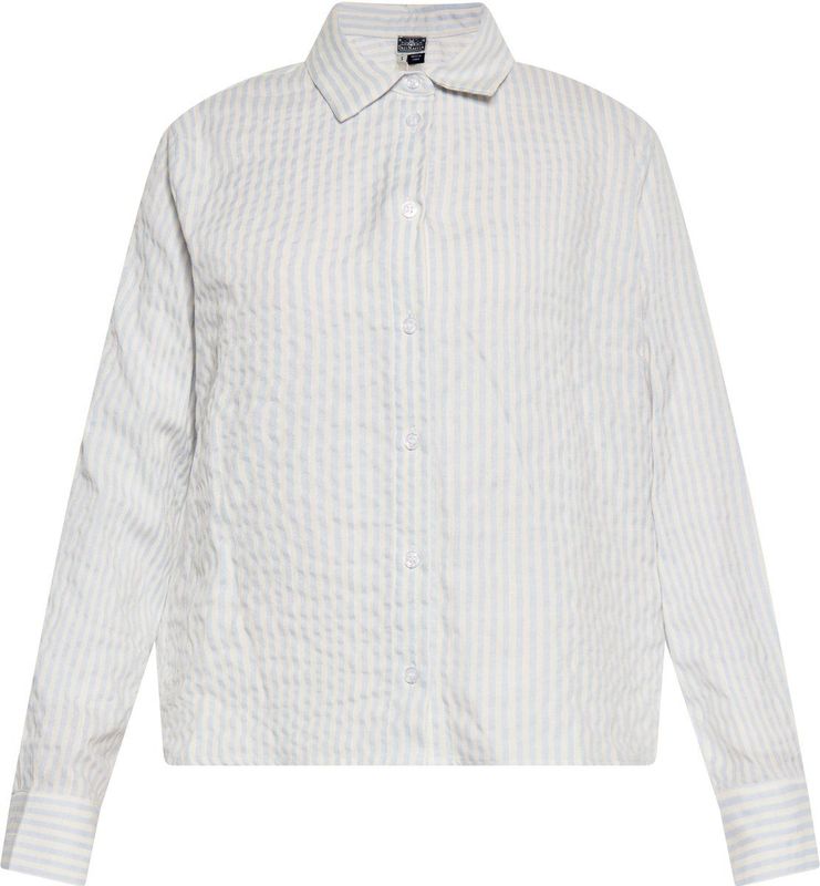 Dreimaster - Blouse - Lichtblauw - Wolwit