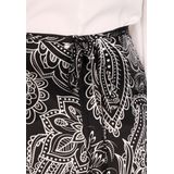 Dreimaster - A-lijnrok - Zwart Wit - Midi - Elegante Bloemenprints