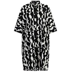 aleva Hemdjurk voor dames, zwart, wit, S