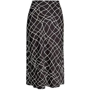 nascita dames midirok, zwart, wolwit., L