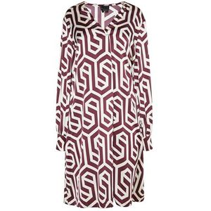 Festland Robe midi pour femme, Blanc laine bordeaux, S