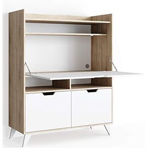 Vicco Secretaire bureau Berdi, Sonoma/Wit, 110 x 45 cm