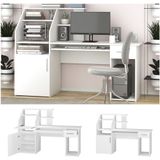 Vicco - Edwin Bureau - 166 x 50.5 cm - Wit - Hout