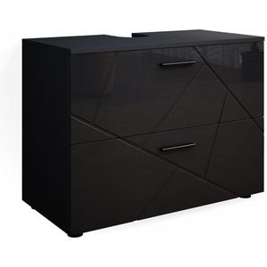 Vicco Waschtischunterschrank Badschrank Badezimmerschrank Irma Anthrazit 80 cm Hochglanz