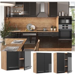 Vicco Fame-Line Keuken Hangkast – 60 cm Antraciet Hoogglans