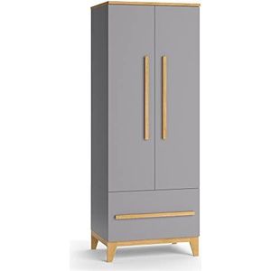Kinderkleiderschrank Malia, Grau, 70 x 186.8 cm Vitalispa