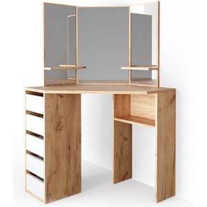 Vicco Arielle Hoek kaptafel – 110 cm Krachtige eik goud
