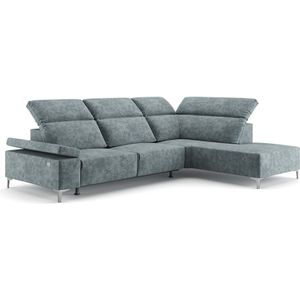 Sofa L Form James, Grau, 218 x 301 cm Rechte Ecke, Vitalispa