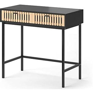 Vicco Bureau ""Bamboo"", Zwart/Hout, 80 x 40 cm