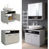 Vicco Waschtischunterschrank Waschbeckenunterschrank Beatrice Grau Anthrazit modern 80x64 cm Badkommode Badschrank Badezimmer Schrank Badmöbel Schranktür Schrankfach