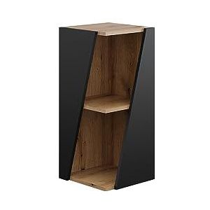 Vicco Benno Halfhoge kast – 31.6 x 70.5 cm met open vakken Antraciet