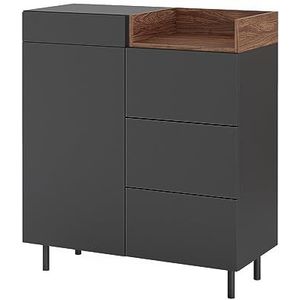 Vicco - Anika - Dressoir - Antraciet - Spaanplaat - 4 Lades
