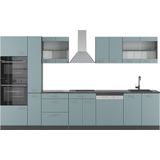 Vicco Küchenzeile R-Line Solid Anthrazit Blau Grau 350 cm modern Küchenschränke Küchenmöbel