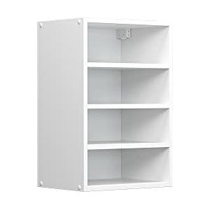 Vicco Universele hangkast ""R-Line"", Wit/Wit, 40 cm met open schappen
