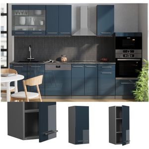 Vicco Fame-Line Keuken Hangkast – 30 cm Donkerblauw hoogglans