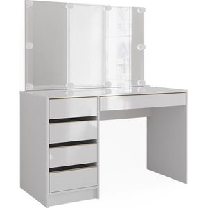 Vicco Sherry Kaptafel – 120 met LED verlichting Wit/Goud met LED verlichting