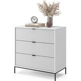 Vicco Kommode Eliza Weiß 80 x 81,2 cm mit 3 Schubladen