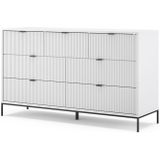 Sideboard Eliza, Weiß, 140 x 81 cm mit 7 Schubladen Vicco