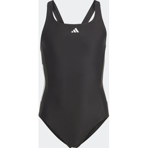 adidas Performance Cut 3-Stripes Badpak - Zwart - Chloorbestendig - Kinderen