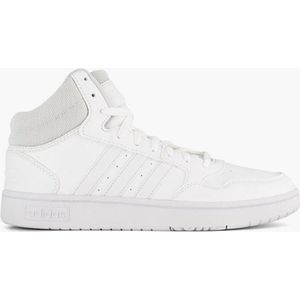 Adidas - Hoops 3.0 Mid - Basketbalschoenen - Zwart - Synthetisch Leer