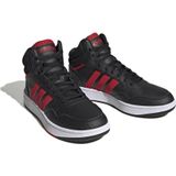 Adidas Originals Hoops 3.0 Mid Sneakers Zwart/Rood/Wit