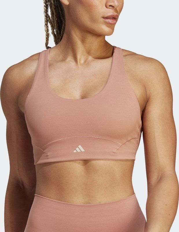 adidas - Medium-Support Sport BH - Zwart - Gerecycled Nylon/Elastaan