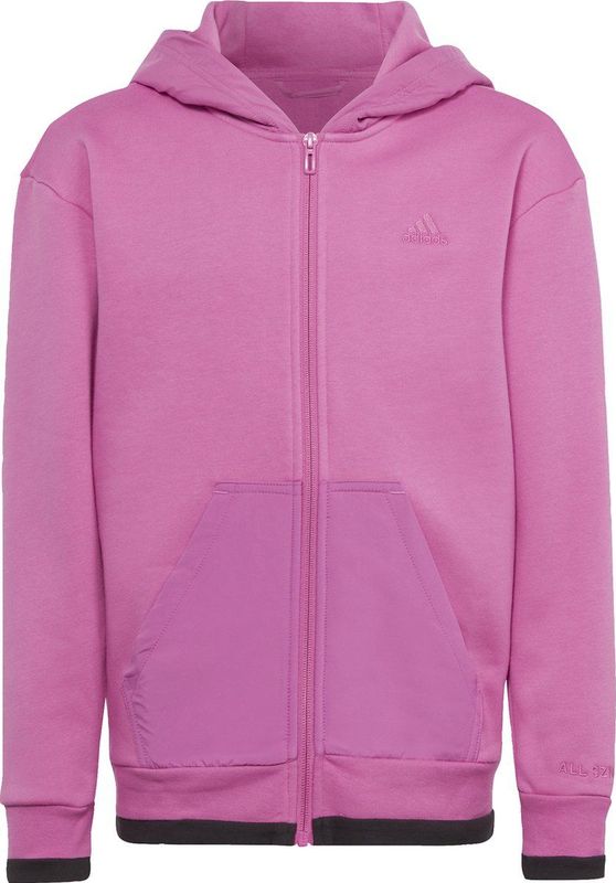 Adidas - Fleece Sweatshirt - Trainingsjack - Multicolor - 80% Biologisch Katoen, 20% Gerecycled Polyester