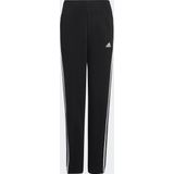 Adidas - Essentials 3-Stripes Fleece Broek - Zwart - Katoenmix