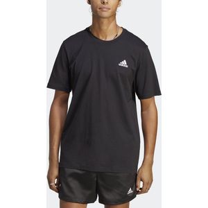 adidas Sportswear Essentials Single Jersey Geborduurd Small Logo T-shirt - Heren - Zwart- MT