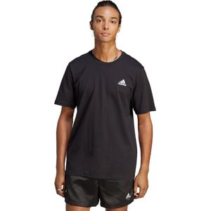 adidas Sportswear Essentials Single Jersey Geborduurd Small Logo T-shirt - Heren - Zwart