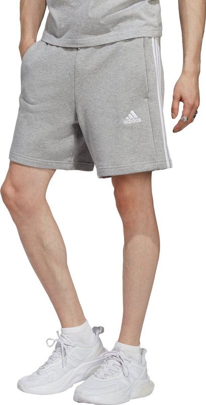 adidas Sportswear Essentials French Terry 3-Stripes Short - Heren - Grijs