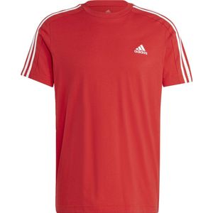 adidas Sportswear Essentials Single Jersey 3-Stripes T-shirt - Heren - Rood