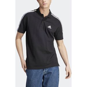 adidas - Poloshirt - Katoen - Zwart - Met 3-Stripes