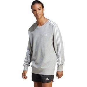 adidas Sportswear Essentials French Terry 3-Stripes Sweatshirt - Heren - Grijs