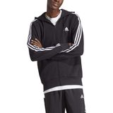 adidas Sportswear Essentials French Terry 3-Stripes Ritshoodie - Heren - Zwart