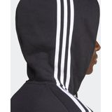 adidas Sportswear Essentials French Terry 3-Stripes Ritshoodie - Heren - Zwart