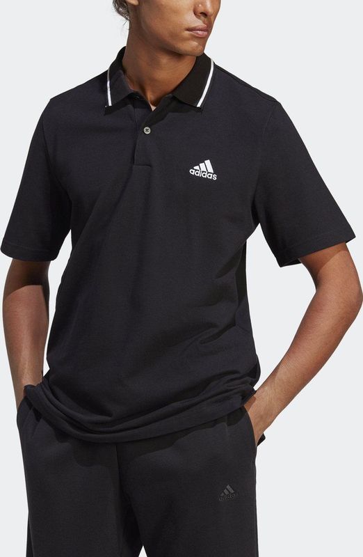 adidas - Poloshirt - Katoen - Blauw - Normale Pasvorm