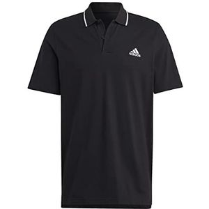 adidas Heren Essentials Piqué Small Logo Polo Shirt, Black, M Tall