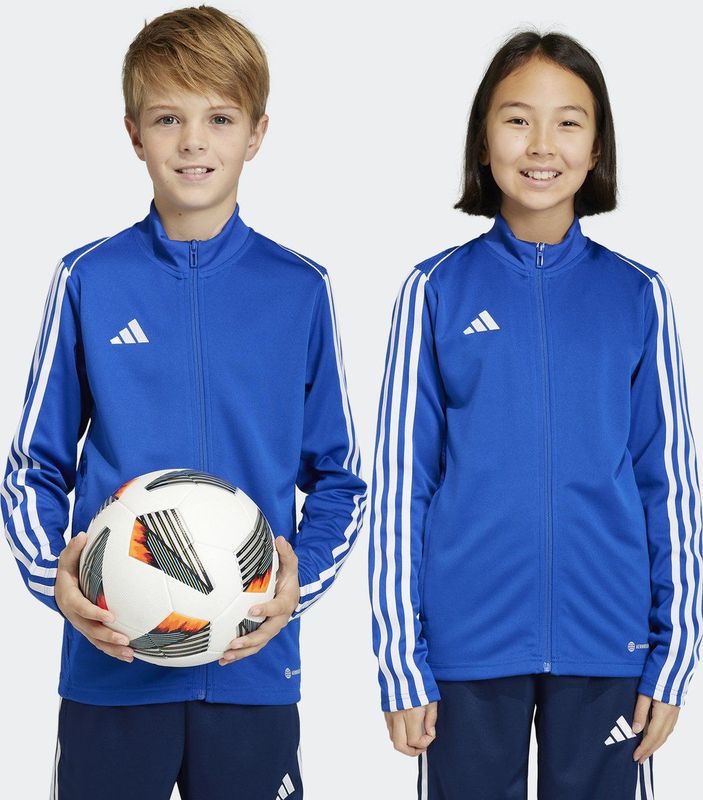adidas - Tiro 23 League - Trainingsjack - Blauw Wit - 100% Gerecycled Polyester