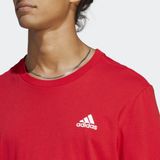 adidas Sportswear Essentials Single Jersey Geborduurd Small Logo T-shirt - Heren - Rood
