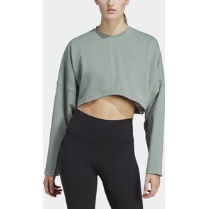 adidas Performance Yoga Studio Crop Sweatshirt - Dames - Groen