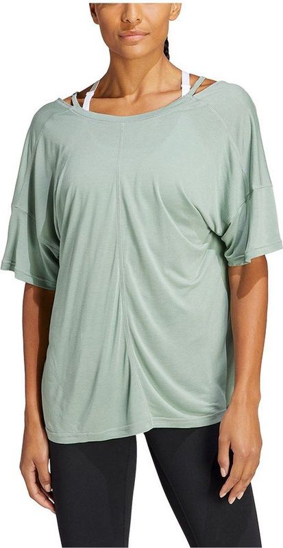 Adidas Yoga St O T-shirt Met Korte Mouwen Groen S Vrouw