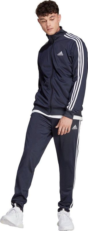 adidas Sportswear Basic 3-Stripes Tricot Trainingspak - Heren - Blauw- S