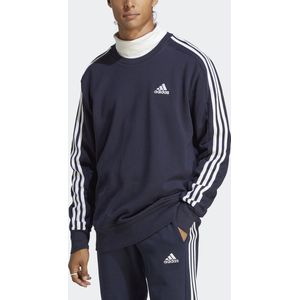 adidas Sportswear Essentials French Terry 3-Stripes Sweatshirt - Heren - Blauw