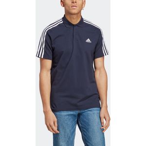 Adidas 3s Pique Ps Korte Mouw Poloshirt Blauw S Regular Man