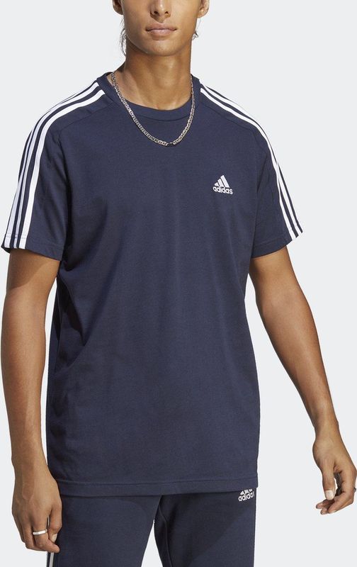 adidas Sportswear Essentials Single Jersey 3-Stripes T-shirt - Heren - Zwart