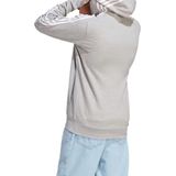 adidas - Essentials French Terry 3-Stripes - Ritshoodie - Grijs