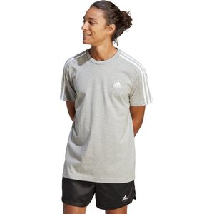 adidas Sportswear Essentials Single Jersey 3-Stripes T-shirt - Heren - Grijs