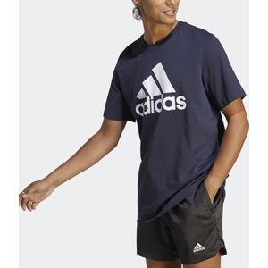 adidas Sportswear Essentials Big Jersey Big Logo T-shirt - Heren - Blauw